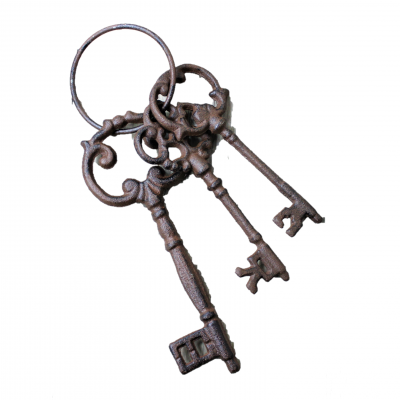 G033- CAST IRON OLD KEY SET